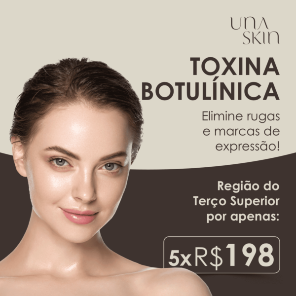 Toxina Botulínica 50UI 3 Regiões apenas  5X R$198