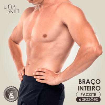 Pacote de 6 Sessões para Depilação de Braço Completo Masculino