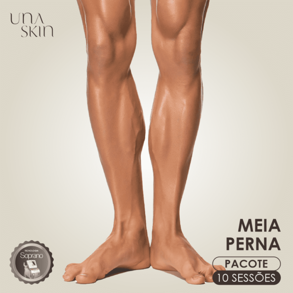 Pacote de 10 Sessões para Depilação de Meia Perna Masculino