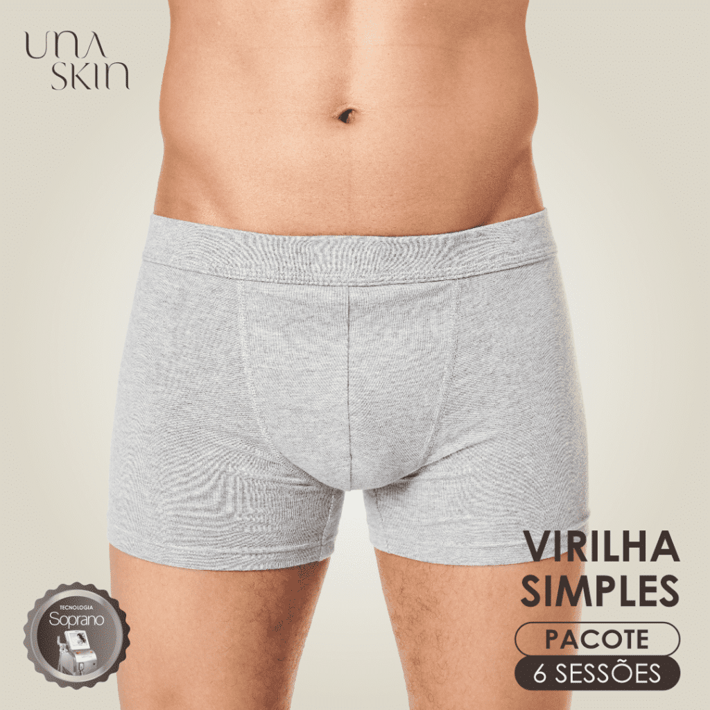 Pacote de 6 Sessões para Depilação de Virilha Simples Masculino