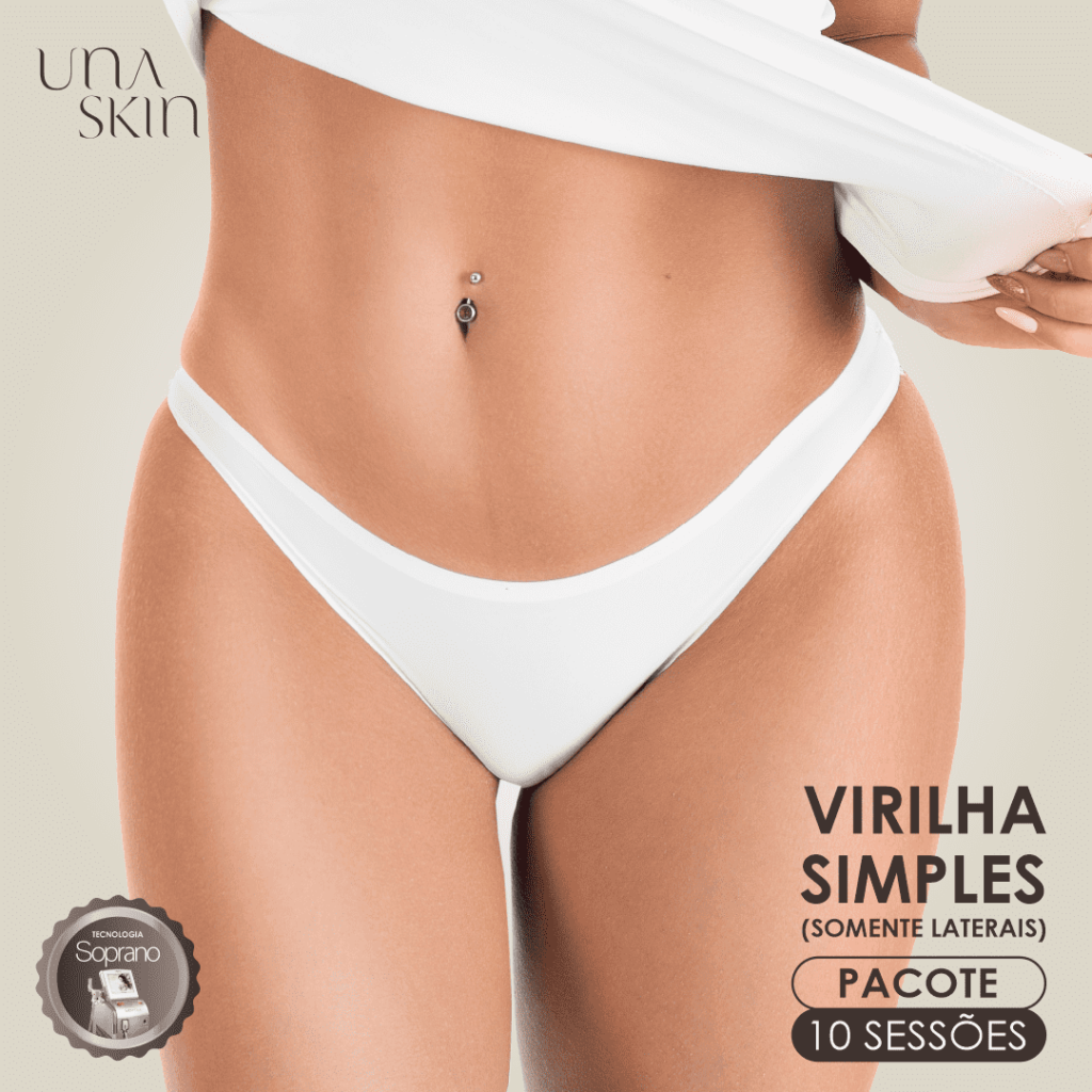 Pacote de 10 Sessões para Depilação de Virilha Simples Feminino