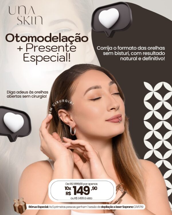 Harmonização de Orelhas (Otomodelação) de R$1.890 por apenas 1.499 em até 10X Sem Juros