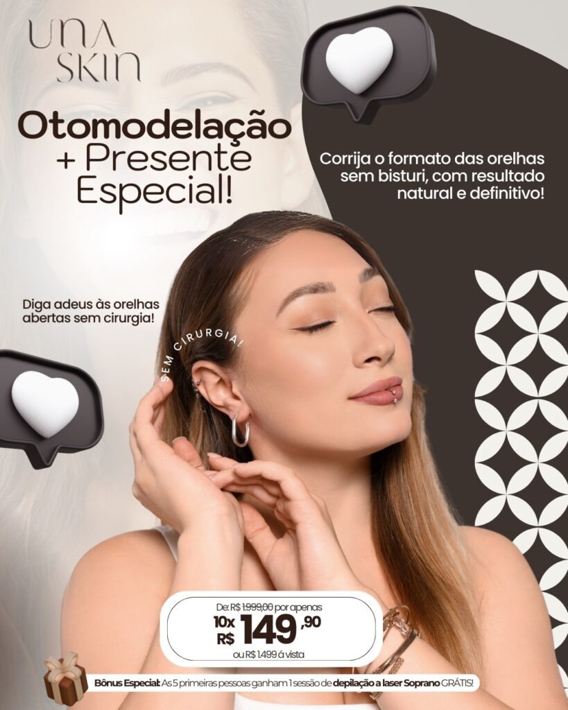 Harmonização de Orelhas (Otomodelação) de R$1.890 por apenas 1.499 em até 10X Sem Juros