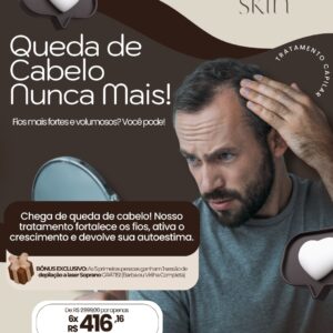 Tratamento Capilar 6 Sessões de R$3.200 por Apenas R$ 2.499 ou em até 6x Sem Juros