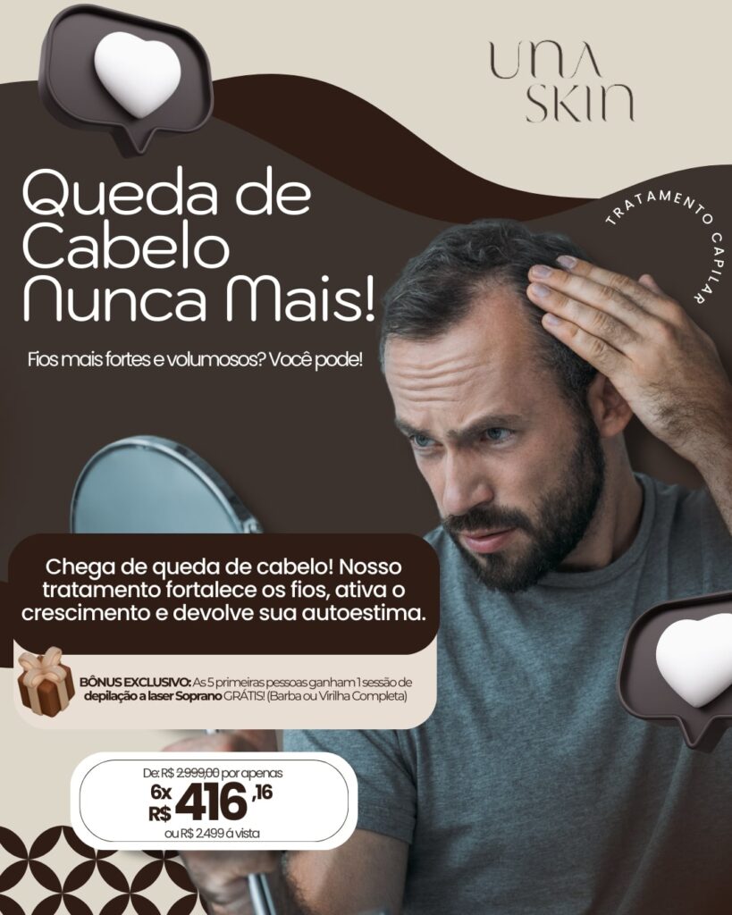 Tratamento Capilar 6 Sessões de R$3.200 por Apenas R$ 2.499 ou em até 6x Sem Juros